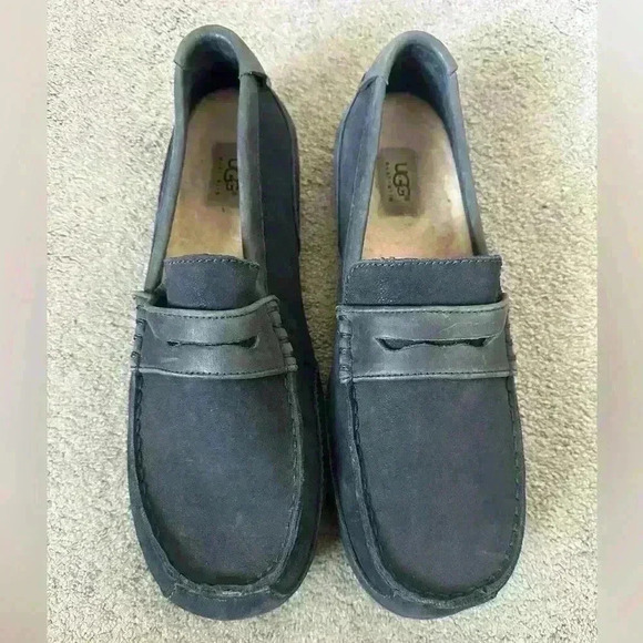 UGG Australia Men’s 11 Tucker Penny Loafer Suede Leather Driving Shoes Slip-On - Picture 1 of 11